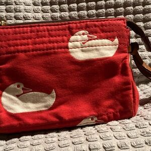 VINTAGE Y2K RED AUTHENTIC DOONEY & BOURKE SIGNATURE SPORT DUCK CANVAS POUCH